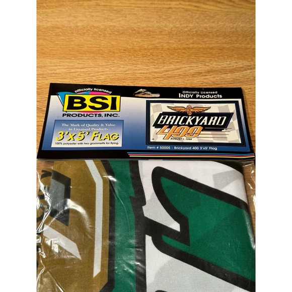 Vintage NOS 1998 Brickyard 400 Indianapolis Motor Speedway Nascar 3x5 Flag‎ - Picture 2 of 7